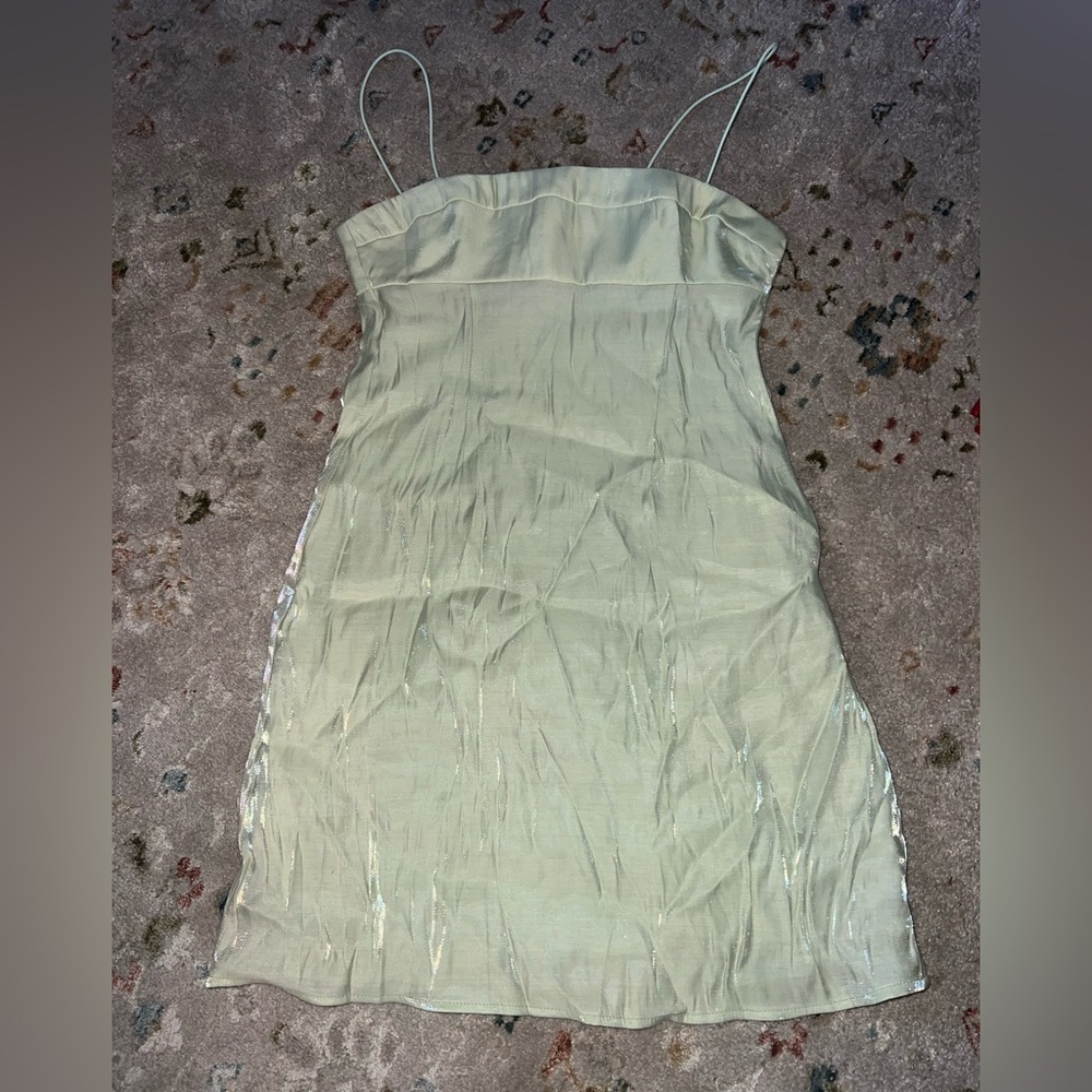Fluorescent Green Simmons Princess Poly Mini Dress